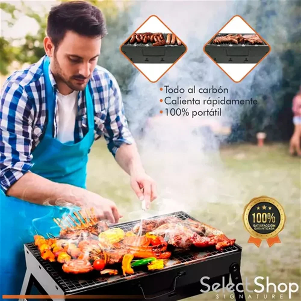 Portable Grill BBQ – Charcoal Grill (Stainless Steel)