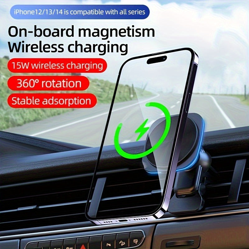 Wireless Car Charger – Fast Charging with 360° Rotation