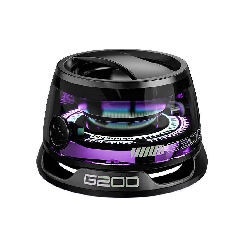 G200 Mini Bluetooth Speaker – Magnetic RGB Speaker with Phone Holder (6H Playtime, IPX5 Waterproof)