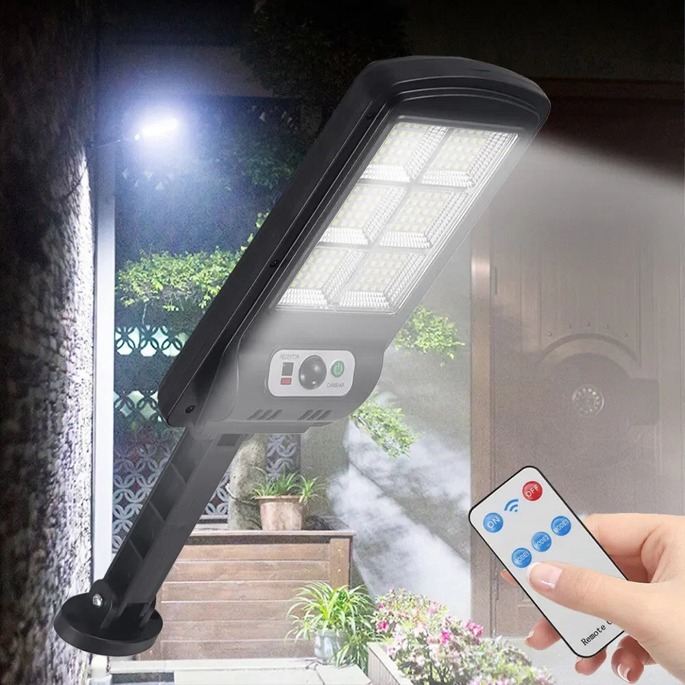 Solar LED Street Light – 100W Motion Sensor Flood Light with Remote