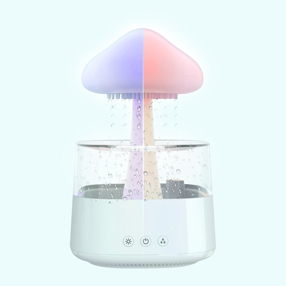 Mushroom Rain Cloud Humidifier – 400ml Ultrasonic Humidifier with 7-Color LED Mood Light
