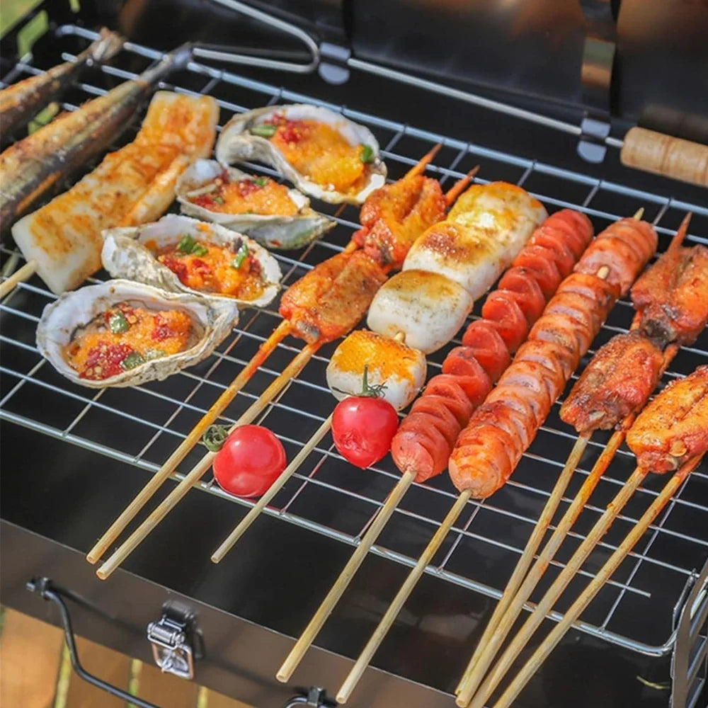 Portable Folding Charcoal Grill – Mini BBQ for Camping & Outdoor Cooking