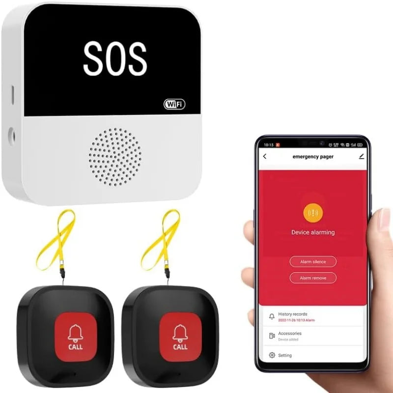 Smart SOS Alert System – WiFi Emergency Call Button for Seniors