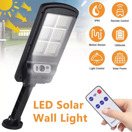 Solar LED Street Light – 100W Motion Sensor Flood Light with Remote