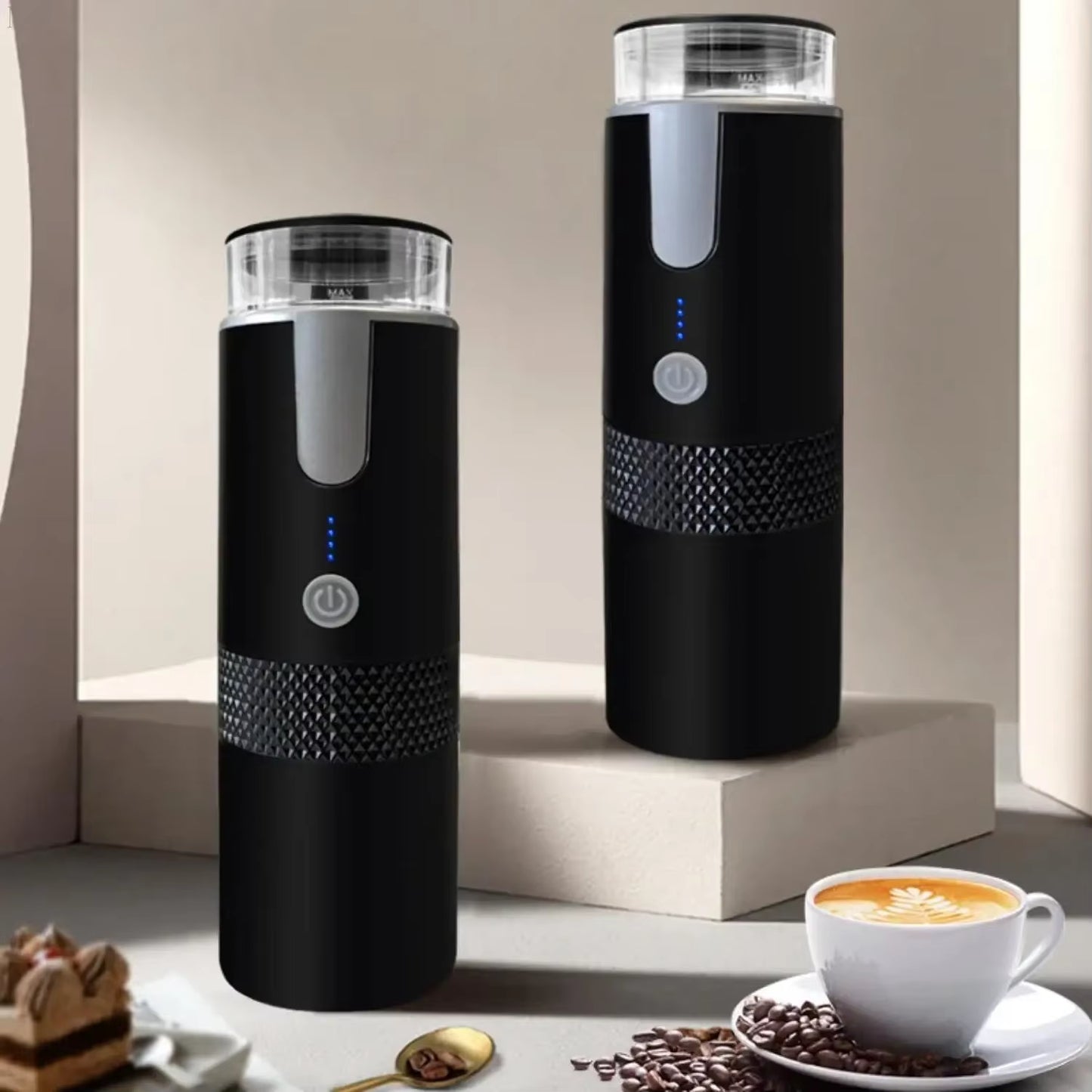 Portable Mini Coffee Maker – Compact Espresso Machine for Ground Coffee & Capsules
