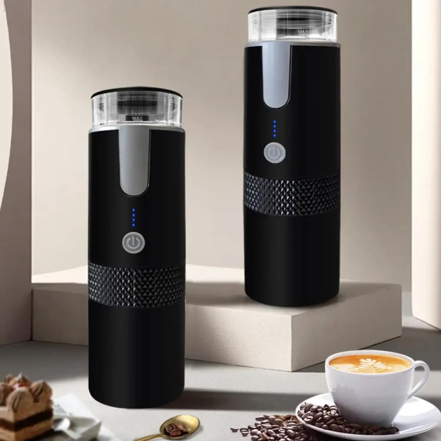 Portable Mini Coffee Maker – Compact Espresso Machine for Ground Coffee & Capsules
