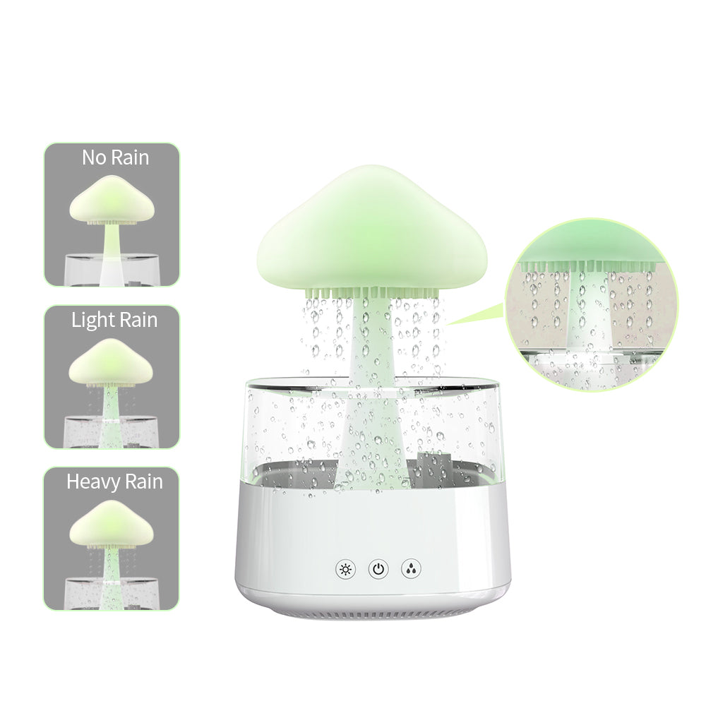 Mushroom Rain Cloud Humidifier – 400ml Ultrasonic Humidifier with 7-Color LED Mood Light