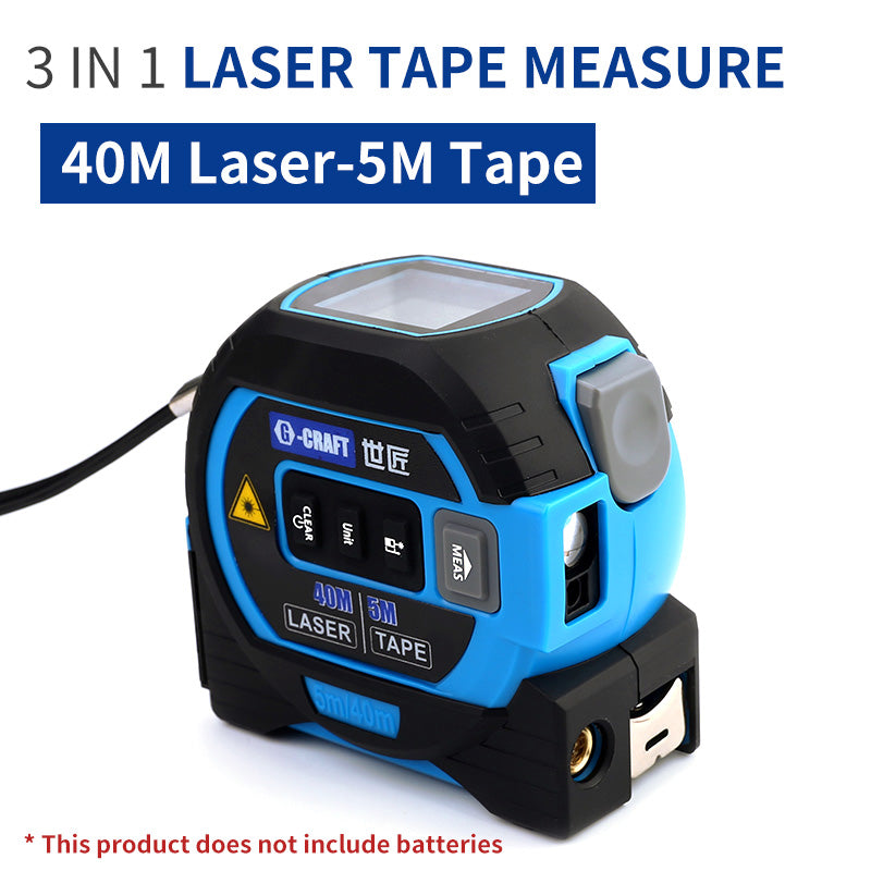 3-in-1 Laser Tape Measure – 60M Rangefinder with Cross Line & Tape