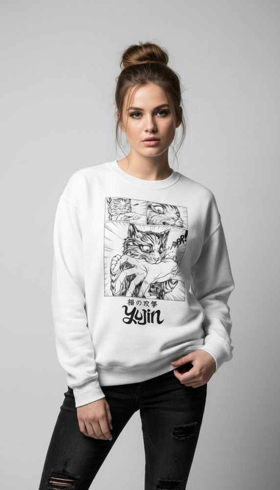 Sudden Attack Cat Sweatshirt