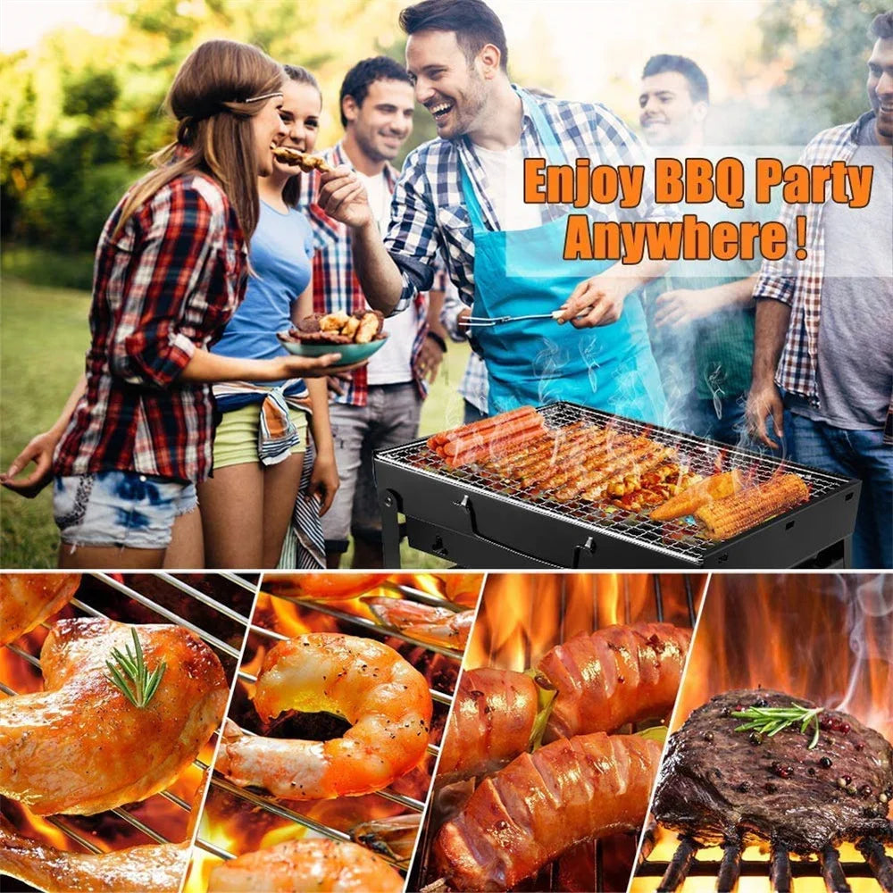Portable Grill BBQ – Charcoal Grill (Stainless Steel)