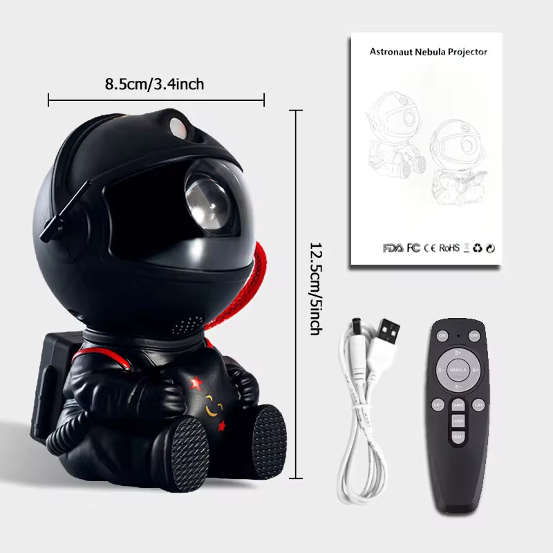 Astronaut Galaxy Star Projector – 7-Color Nebula & Starry Night Light with Remote (Bedroom Night Light)