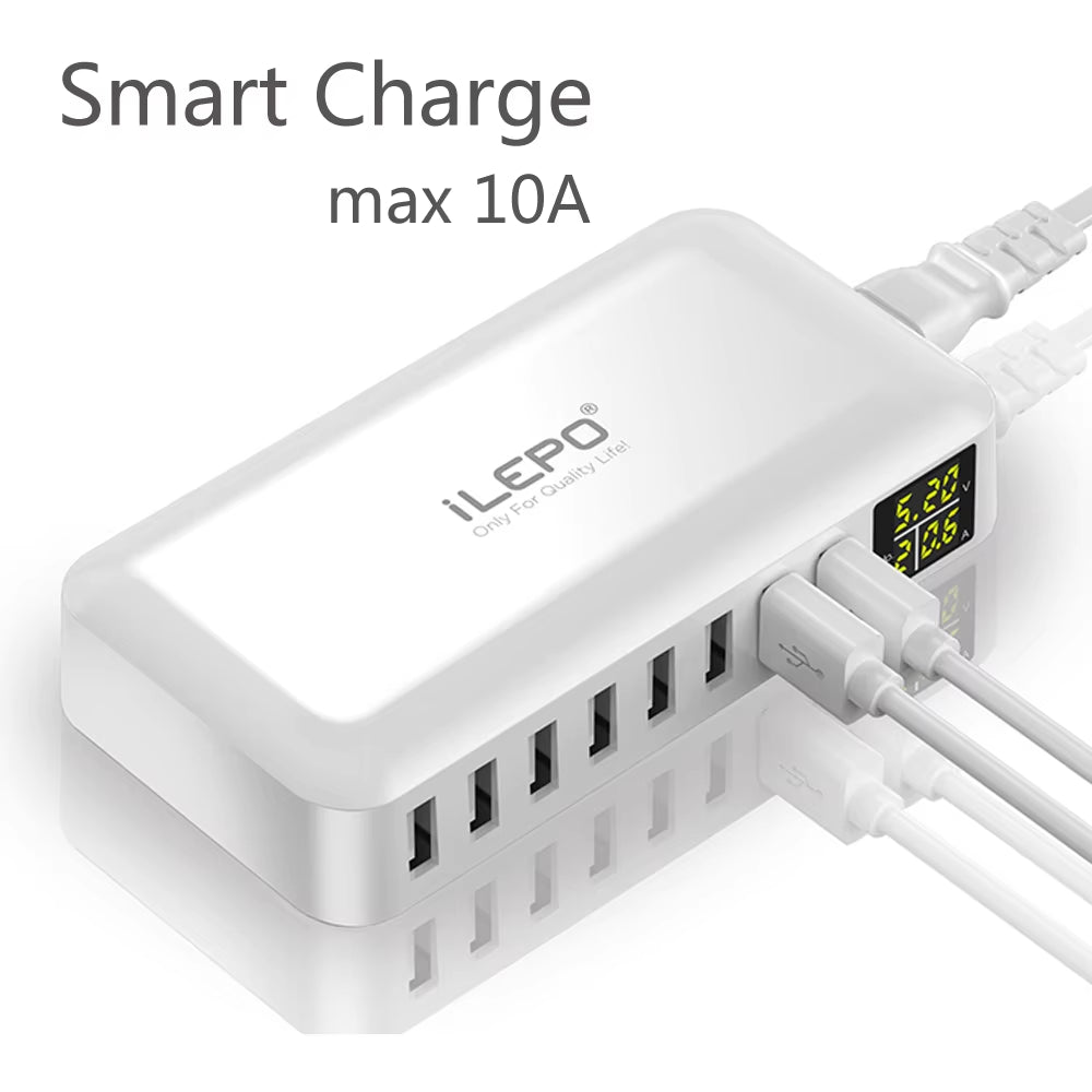 8-Port USB Charging Station