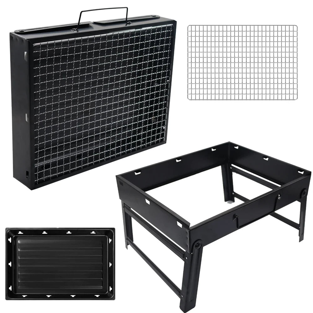 Portable Grill BBQ – Charcoal Grill (Stainless Steel)