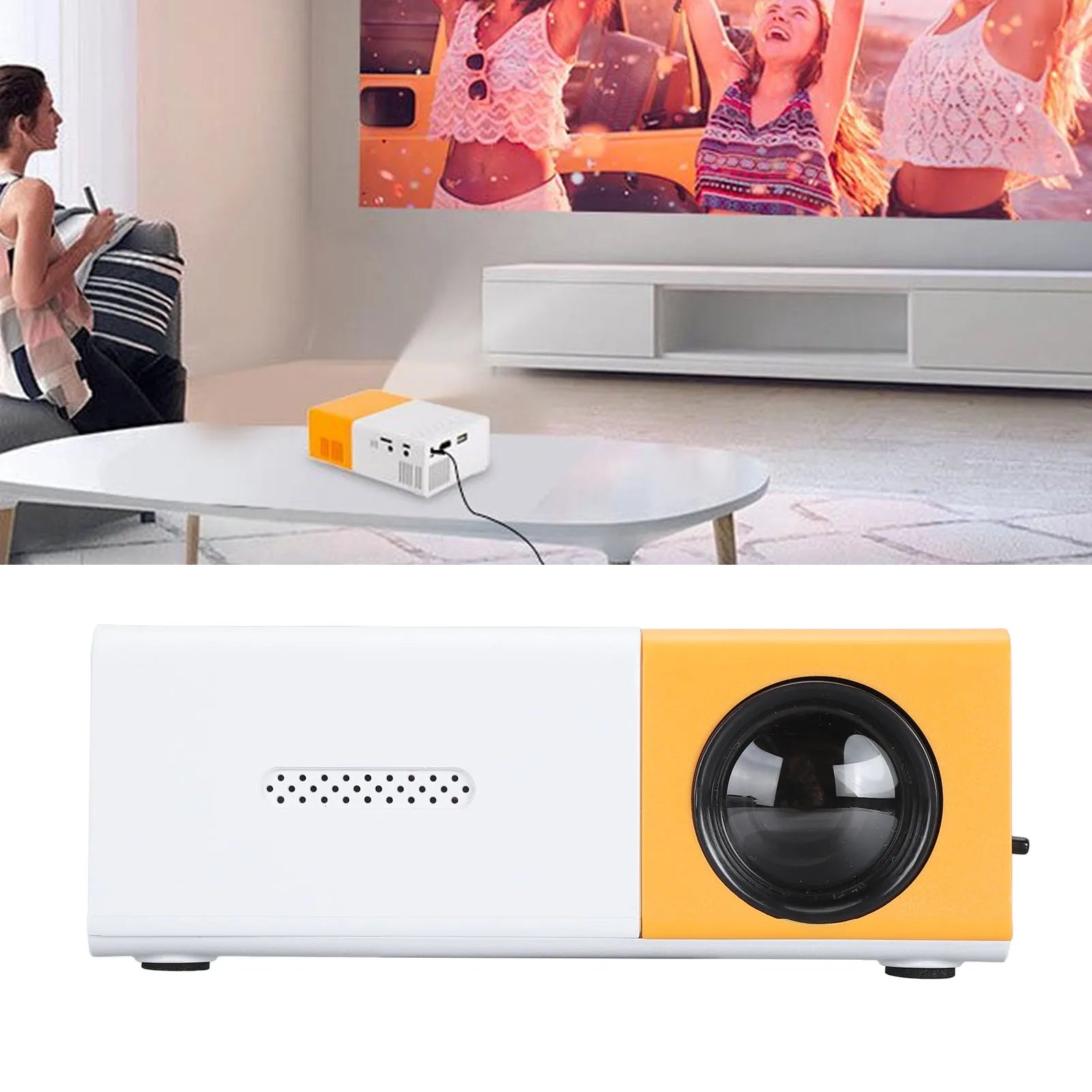 Mini HD Projector – 1080P Home Theater for Kids & Travel