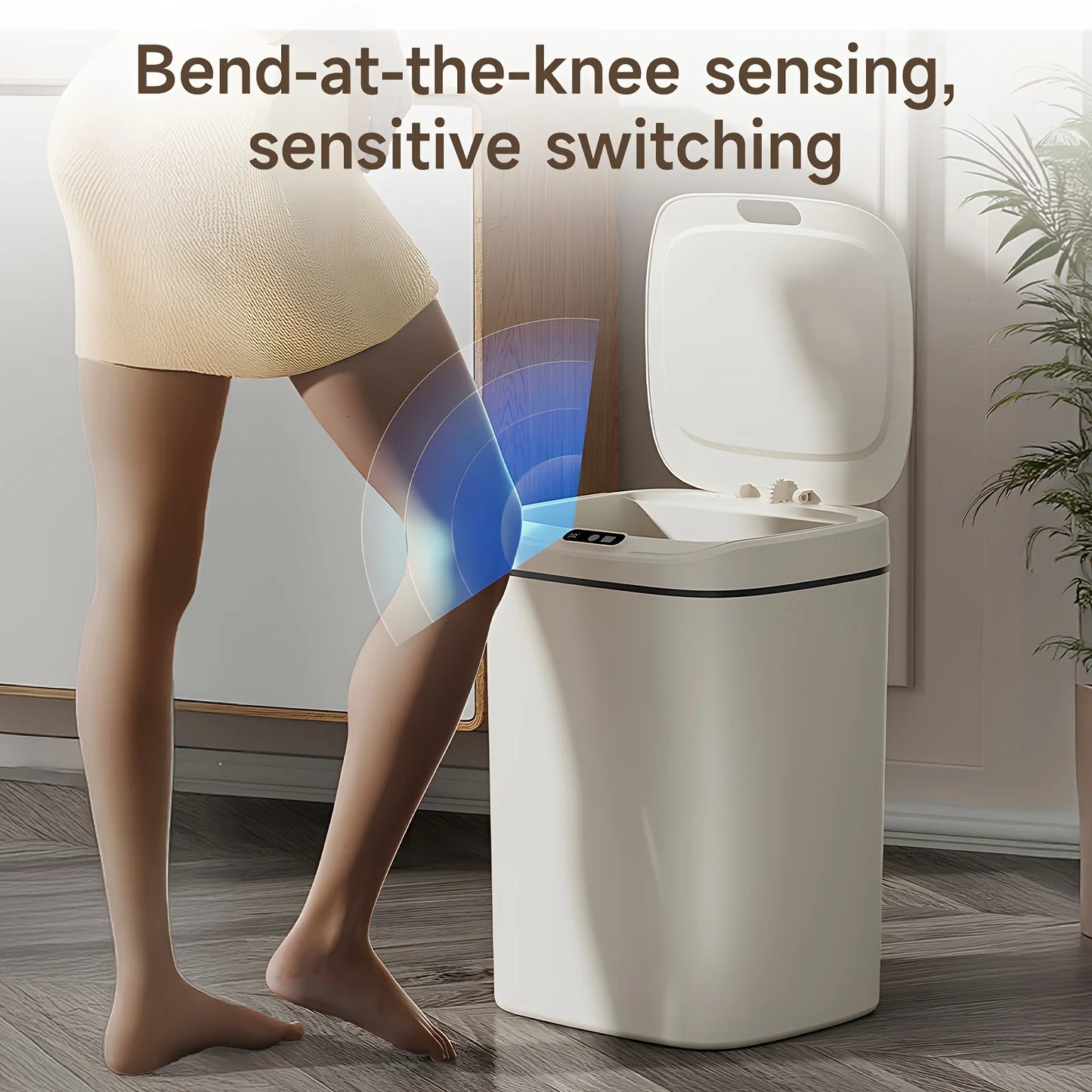 Auto-Sensor Trash Can – Hands-Free OdorLock Bin