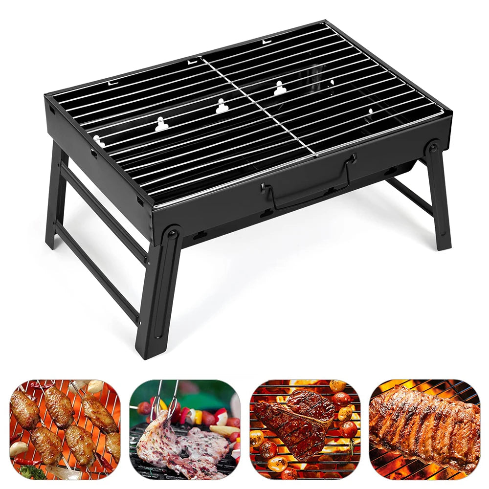 Portable Grill BBQ – Charcoal Grill (Stainless Steel)