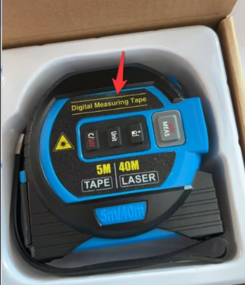 3-in-1 Laser Tape Measure – 60M Rangefinder with Cross Line & Tape