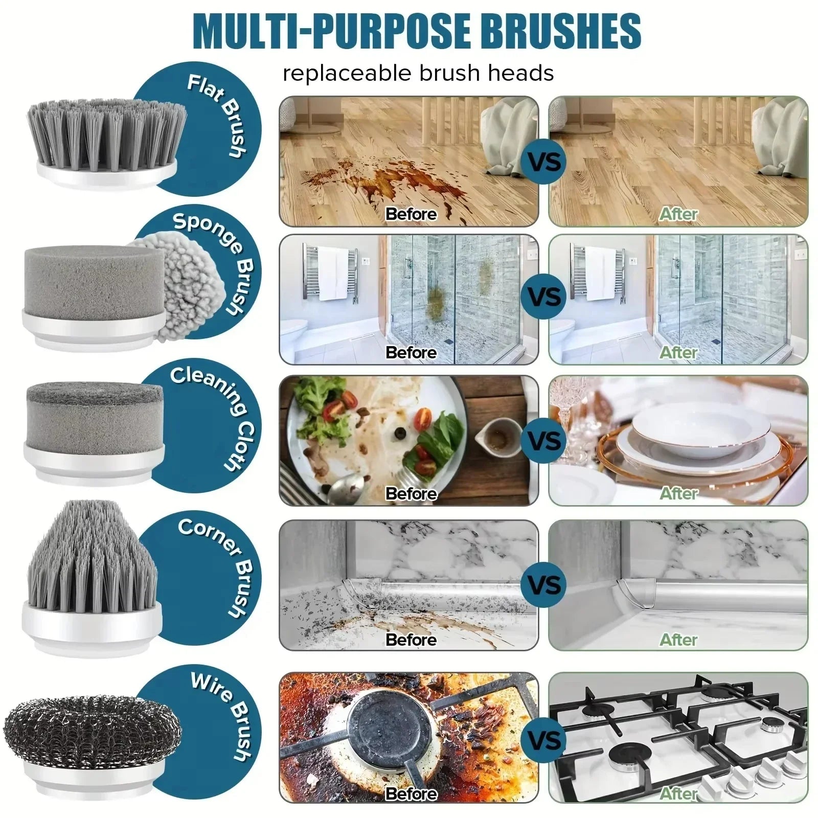 6-in-1 Electric Scrubber – Cordless Deep Cleaning System
