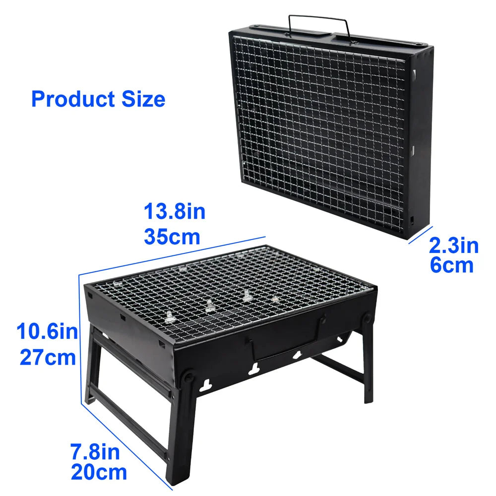 Portable Grill BBQ – Charcoal Grill (Stainless Steel)