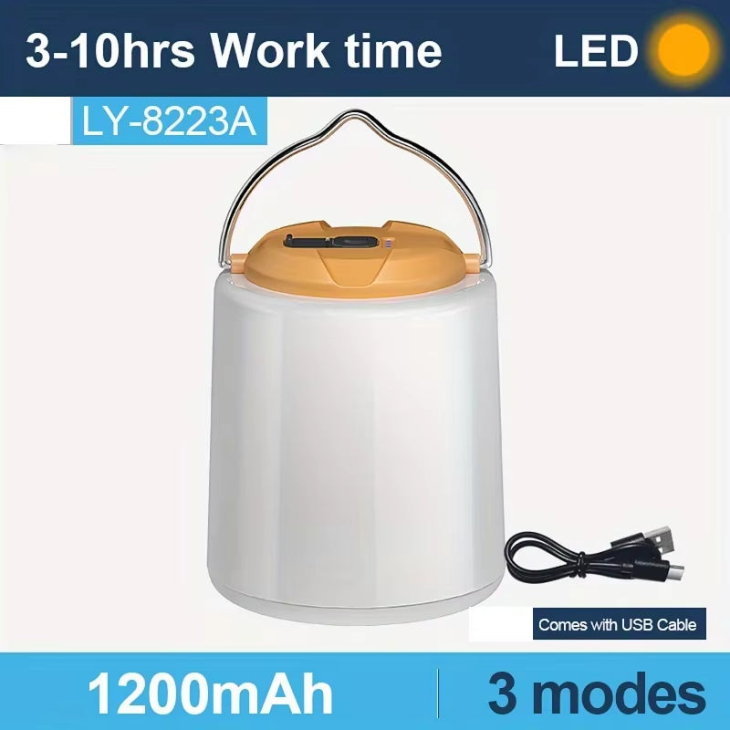 Solar-Ready Camping Lantern – 360° Super Bright LED Light