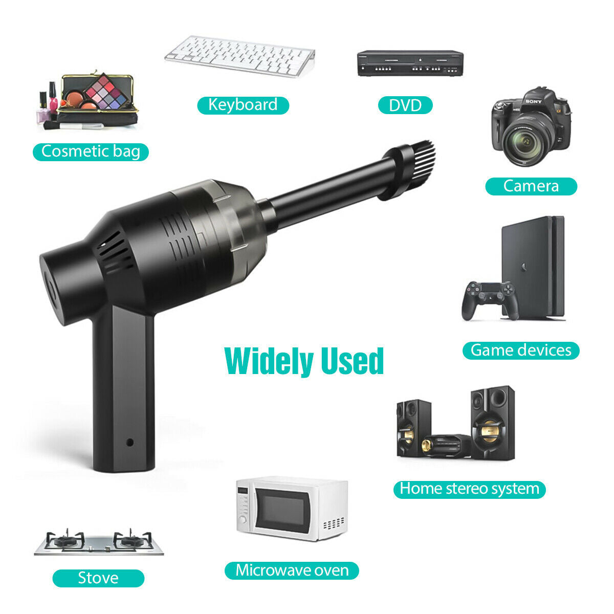 USB Keyboard Vacuum Cleaner – Cordless 2000mAh Mini Dust Buster