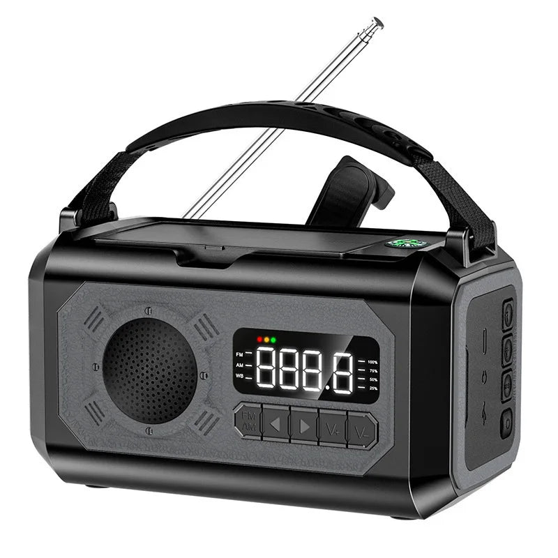 5-in-1 Solar Emergency Radio – NOAA Weather Alert & Power Bank