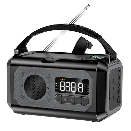5-in-1 Solar Emergency Radio – NOAA Weather Alert & Power Bank