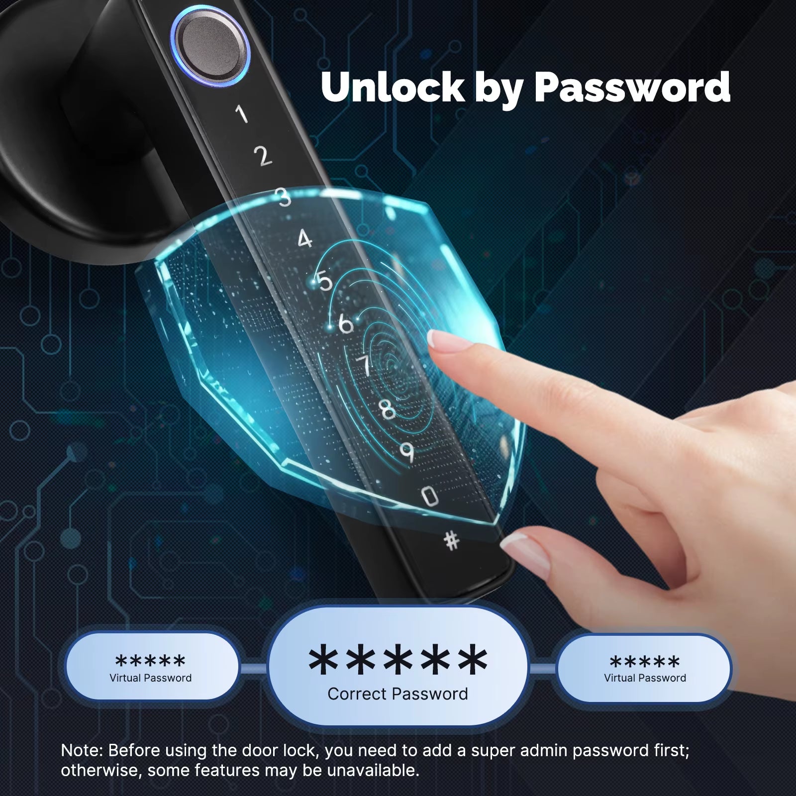 MOES Tuya Smart Fingerprint Door Lock – Bluetooth/APP/Password/Key Entry (For Homes/Offices/Rentals)