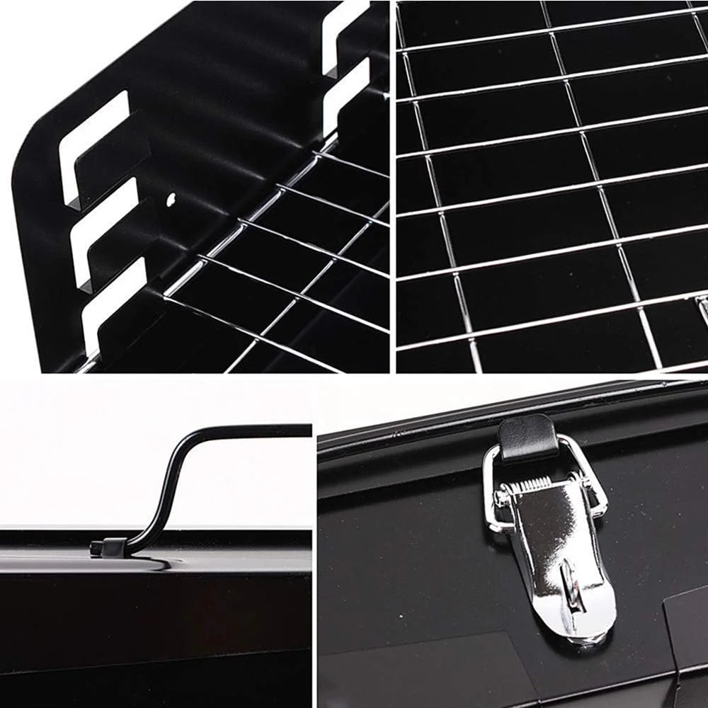 Portable Folding Charcoal Grill – Mini BBQ for Camping & Outdoor Cooking
