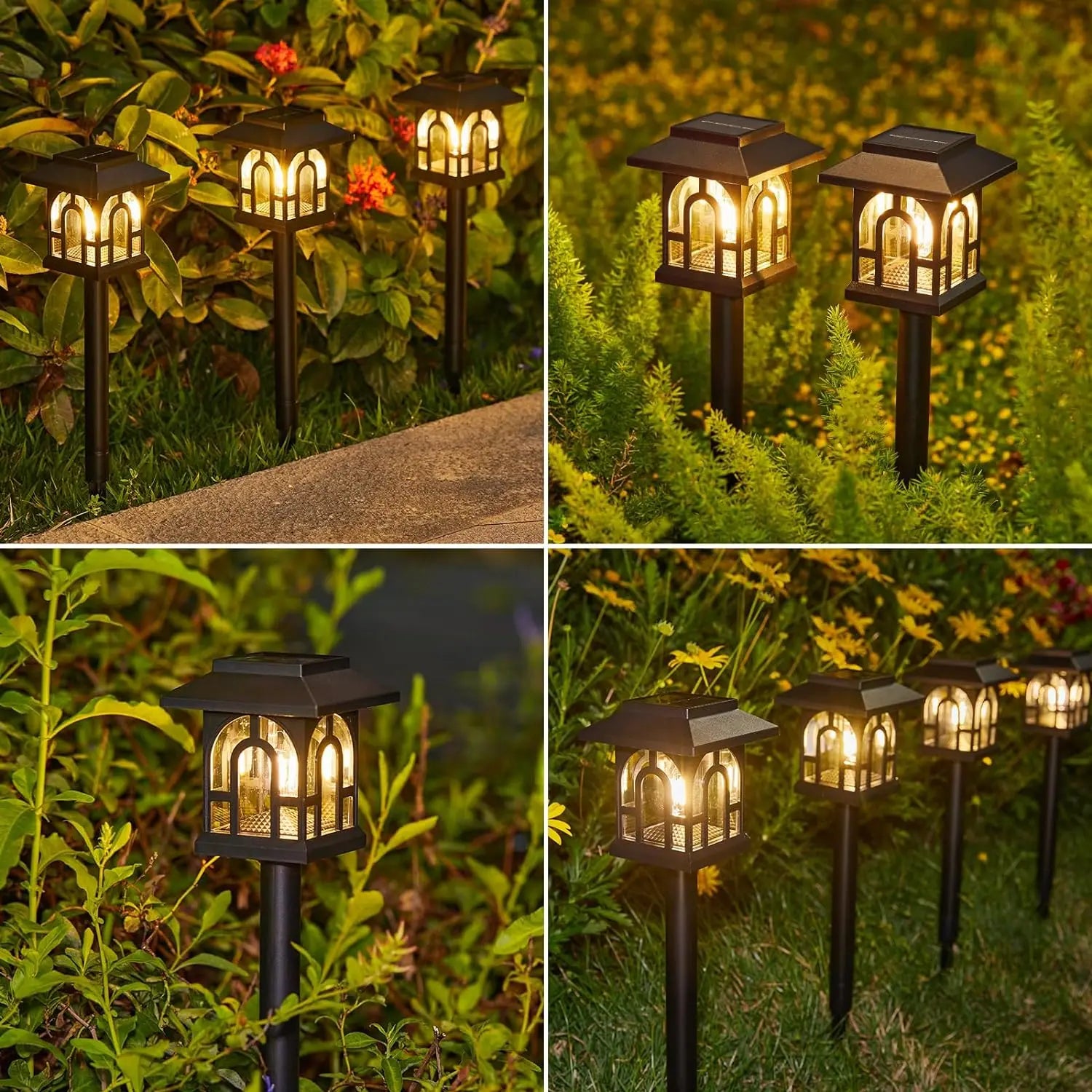 Retro Solar Path Lights – Warm White LED