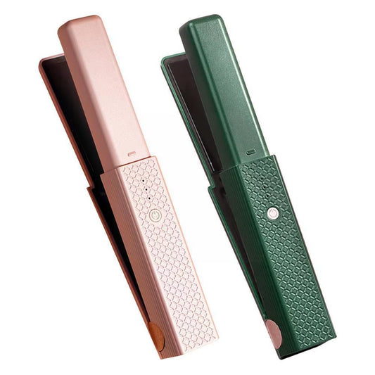 USB Cordless Mini Hair Straightener – Fast Heating 3-Temp Adjustable Travel Iron