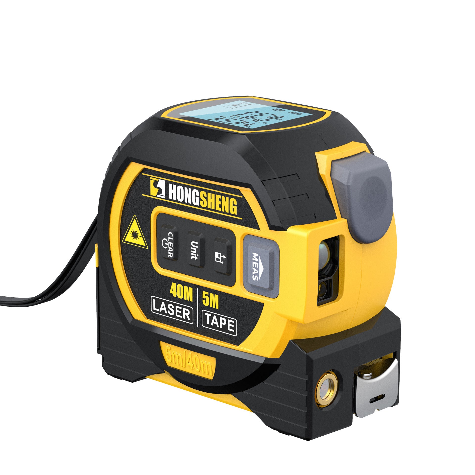 3-in-1 Laser Tape Measure – 60M Rangefinder with Cross Line & Tape