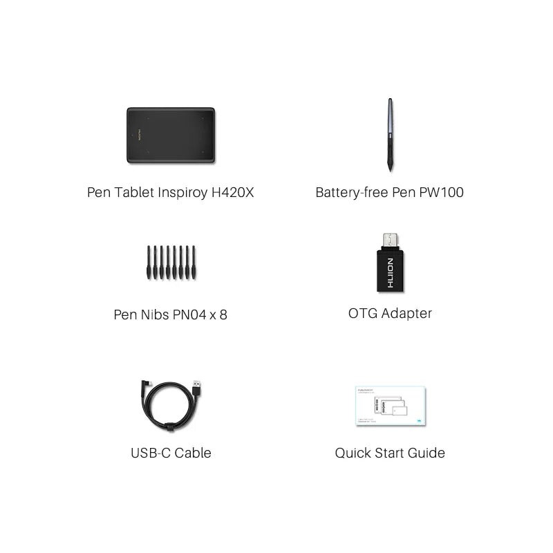H420X Graphics Tablet – Ultra-Portable 4.17” Drawing Tablet