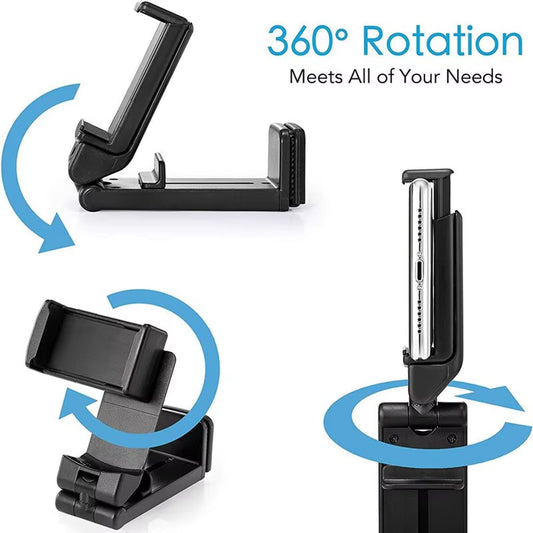 360° Foldable Phone Holder – Universal Travel Stand for Airplane, Desk & Bed
