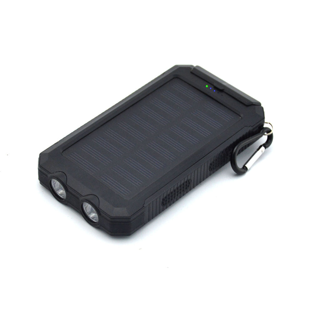 Solar Power Bank 20000mAh – Outdoor Charger with Compass & Dual Flashlights
