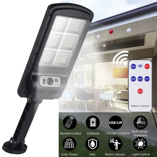 Solar LED Street Light – 100W Motion Sensor Flood Light with Remote