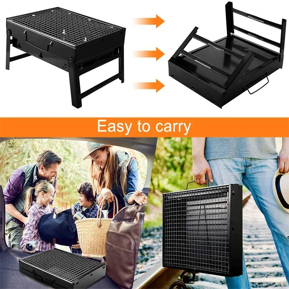 Portable Grill BBQ – Charcoal Grill (Stainless Steel)