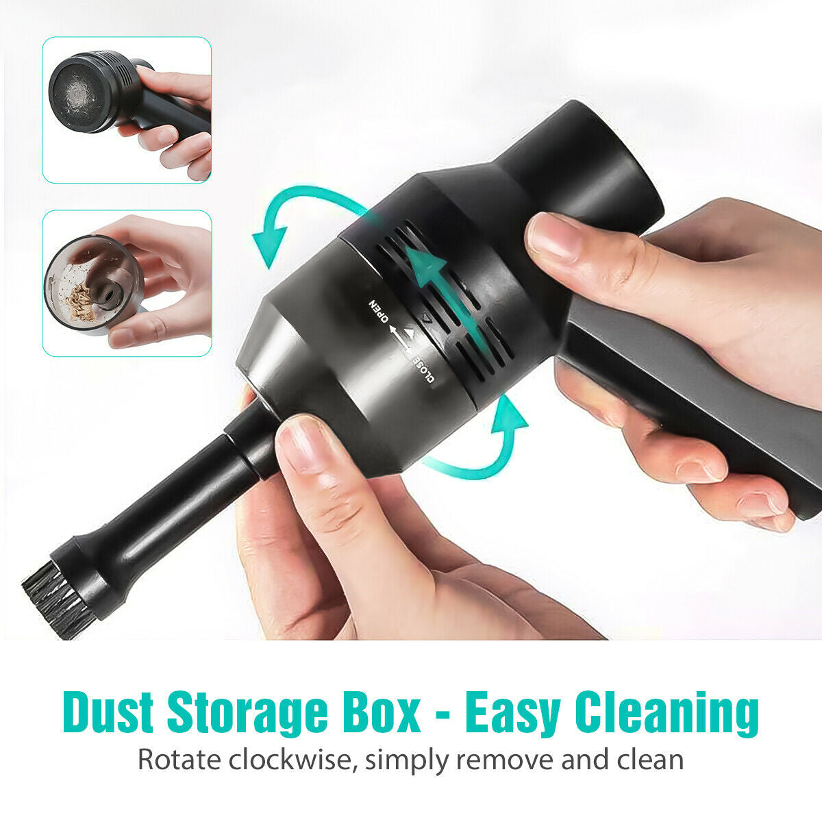 USB Keyboard Vacuum Cleaner – Cordless 2000mAh Mini Dust Buster