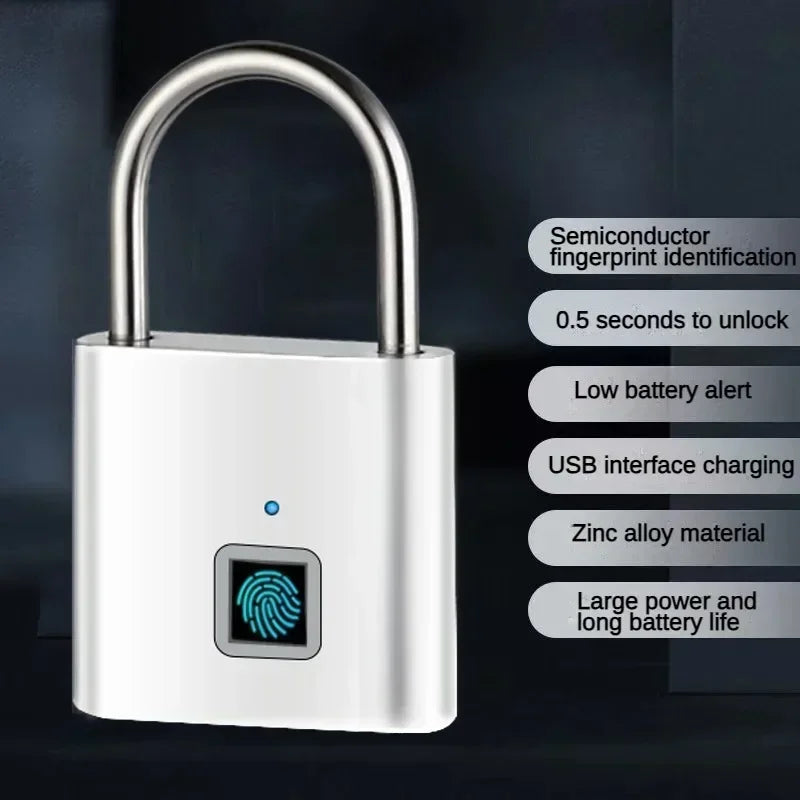 Smart Fingerprint Padlock – Weatherproof Electronic Security Lock