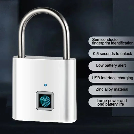 Smart Fingerprint Padlock – Weatherproof Electronic Security Lock