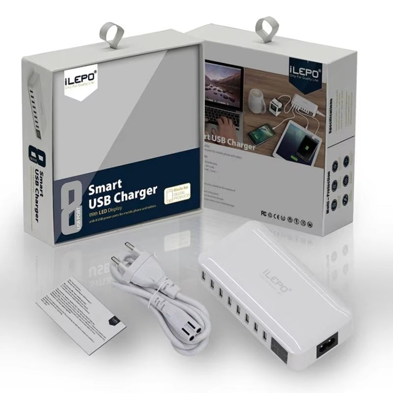 8-Port USB Charging Station
