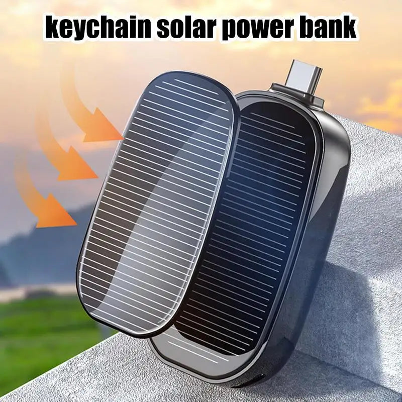 Solar-Powered Keychain Charger – Emergency Power On-The-Go!