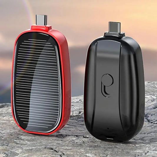 Solar-Powered Keychain Charger – Emergency Power On-The-Go!