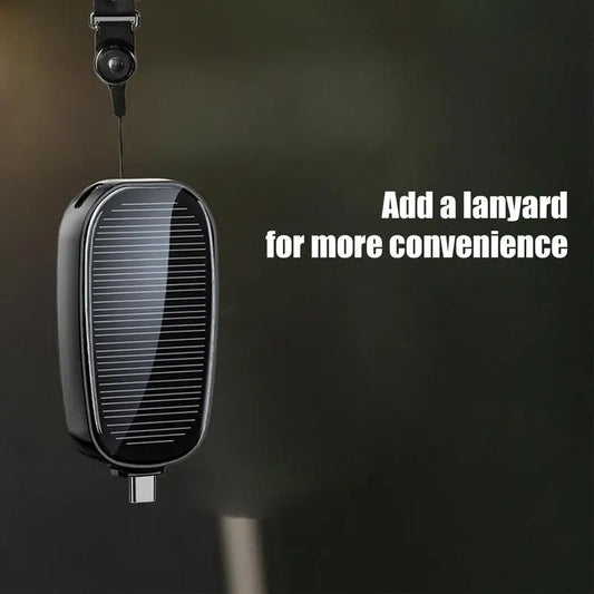Solar-Powered Keychain Charger – Emergency Power On-The-Go!