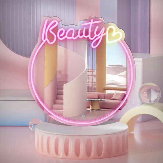 "Hello Gorgeous" Neon Mirror Light – Glam Vanity Decor