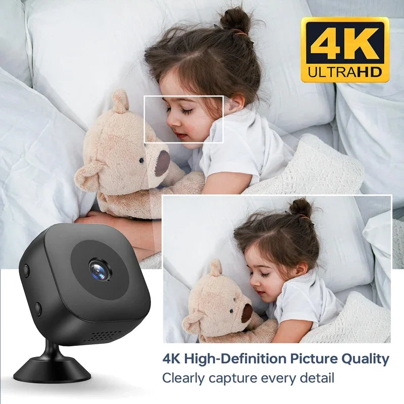 2025 New 4K Mini Security Camera Full Color Night Vision High Definition Wifi Monitor Waterproof Motion Detect Surveillance