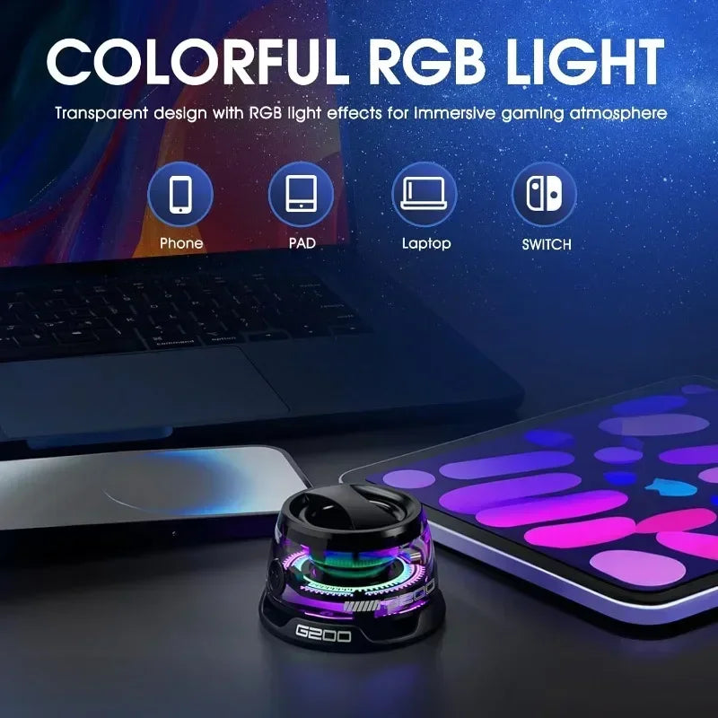 G200 Mini Bluetooth Speaker – Magnetic RGB Speaker with Phone Holder (6H Playtime, IPX5 Waterproof)