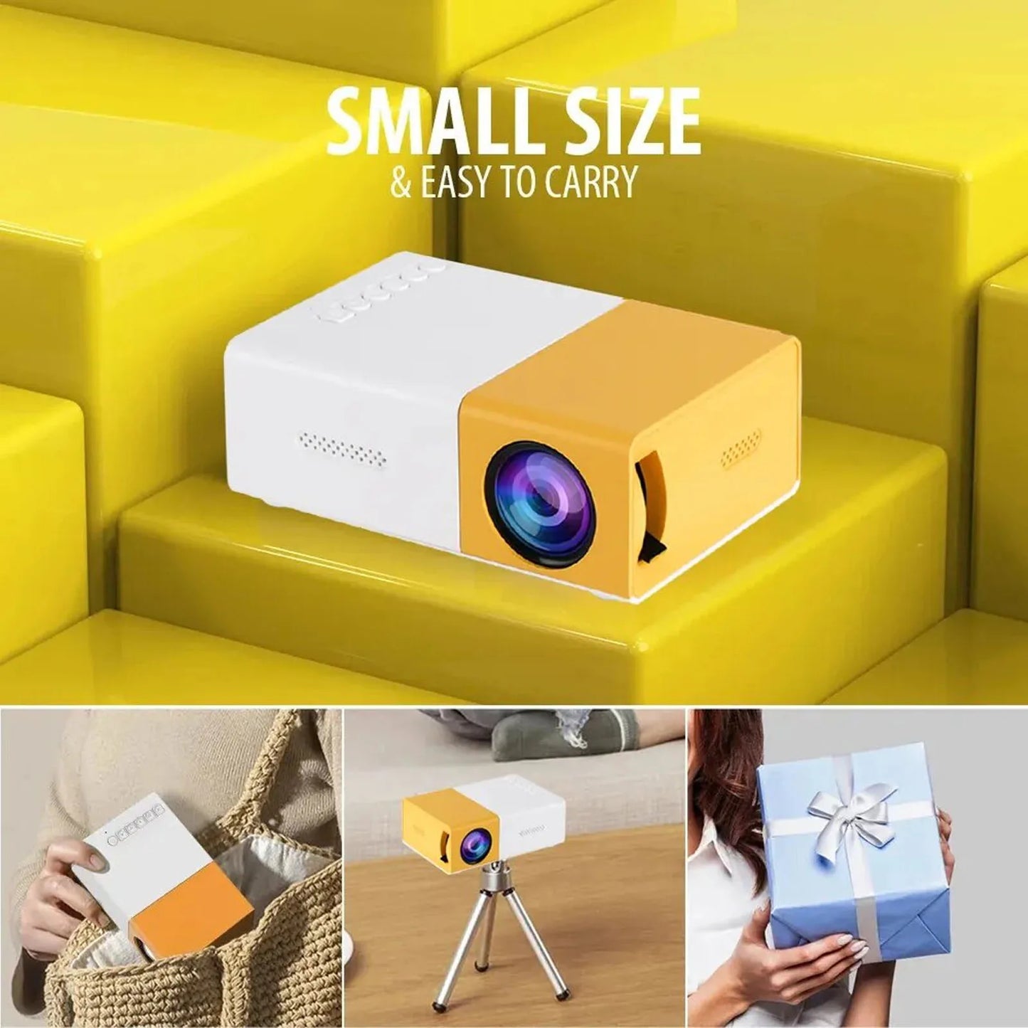 Mini HD Projector – 1080P Home Theater for Kids & Travel
