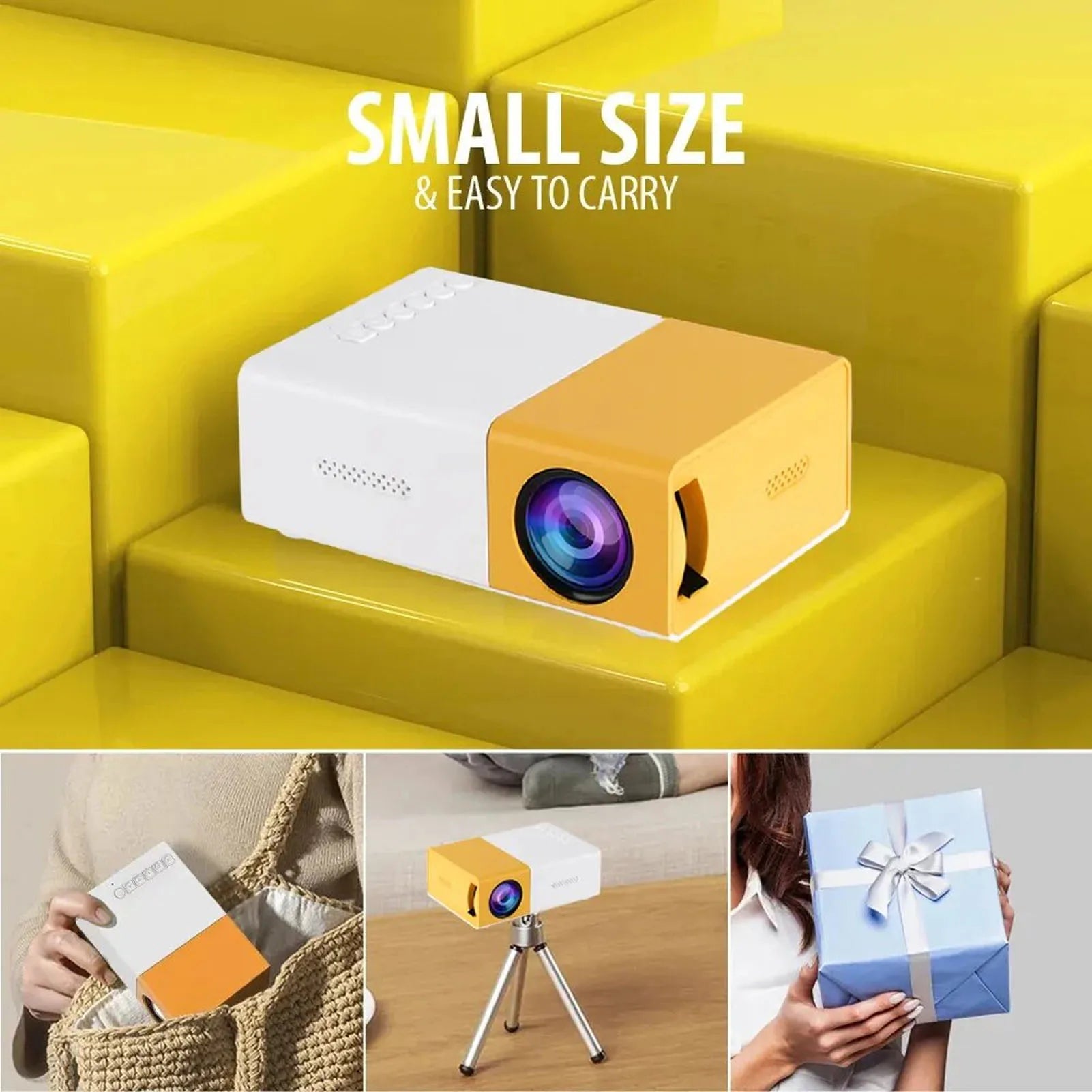 Mini HD Projector – 1080P Home Theater for Kids & Travel