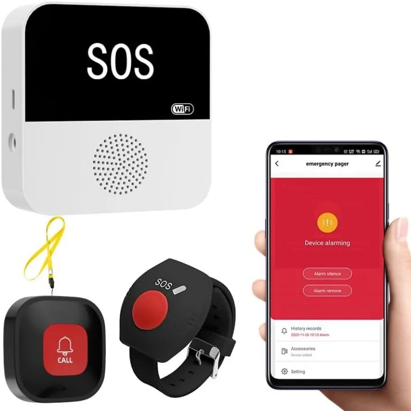 Smart SOS Alert System – WiFi Emergency Call Button for Seniors